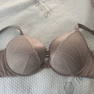 Soma Silver Taupe Embroidered Bra